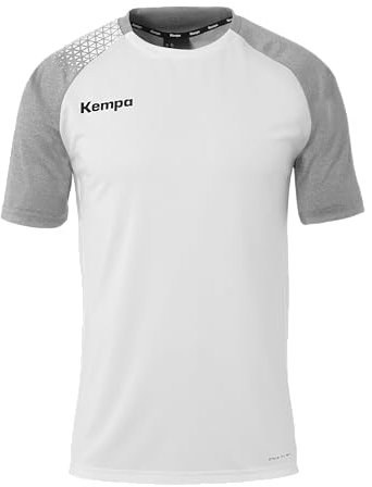 Kempa Herren Ambition 28 Shirt Trikot, Weiß/Dark Grau Melange, S EU