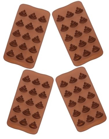 SOLUSTRE Silikon Schokoladenform Kackhaufen 15 Mulden Ofenfest Gefriergeeignet Lustige Kleiner Backform Für Pralinen Dessert Und Süßigkeiten