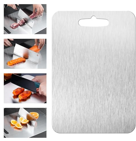 SHIRIA Cutting Board, Pure Titanium Cutting Boards For Kitchen, Double-Sided Titanium Cutting Board for Cutting Vegetables And Meat (18 * 12 in)