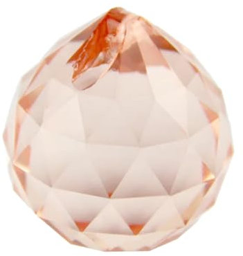 LKXHarleya Boules décoratives à facettes suspendues, Boule de Cristal de 40 mm pour Jardin, Bureau, Rose d'eau