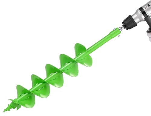 VEVOR Mèche Tarière pour Perceuse φ 20 mm, Foret Tarière de Plantation 150 x 800 mm, Outil Robuste pour Plantation de Bulbes, Accessoires de Perçage pour Clôtures de Jardin et Creuser des Trous Sol