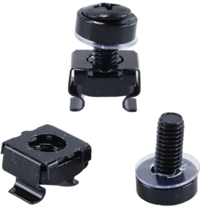 Durlo 20 PCS Rack Mount Cage Nuts M5x16mm Mounting Screws Iron Zinc Plated for Server Rack Cabinets with Washers