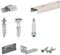 Système coulissant pliant SLID'UP 200 pour porte de placard 2 panneaux - rail 756 mm - 14 kg
