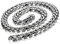 Cupimatch Herren Edelstahl Halskette, 8mm Biker Große Breite Panzerkette Hochglanz Poliert Rock mit Lily Muster Schnalle Fahrradkette Motorradkette Herrenkette, silber