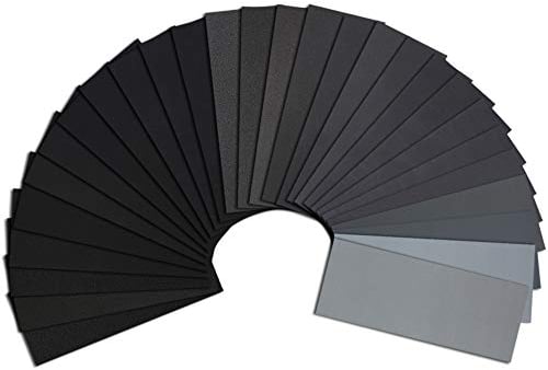 45PCS Sandpaper, Premium Wet Dry Waterproof Sand Paper, 120 to 5000 Assorted Grit Sanding Paper for Wood Furniture Finishing, Metal Sanding and Automotive Polishing, 9 x 3.6 Inches.