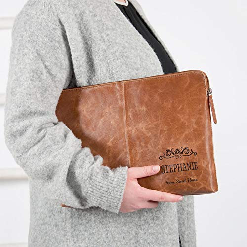 Custodia Pc in Pelle con Personalizzazione - Cover Laptop Portatile con Testo e Design di Diverse Misure (17 inch)