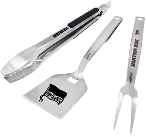 Hertha BSC Berlin Premium Grillbesteck 3-teilig Edelstahl Besteck HBSCB - Plus Lesezeichen Wir lieben Berlin