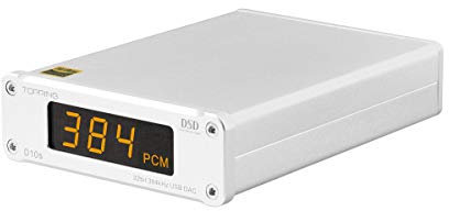 TOPPING D10s DAC Mini USB DAC XMOS XU208 ES9038Q2M DSD256 PCM 384kHz Hi-Res Audio Desktop Audio Decoder (Argento)