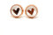 Ohrstecker Edelstahl kupfer 8 mm – Love Liebe Herz kupfer – Schmuck Unikate aus Deutschland | Nickelfreier Ohrschmuck | Handmade
