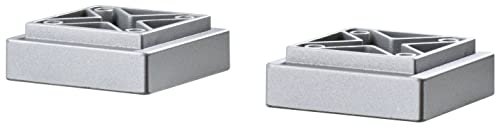 Pelipal Badezimmermöbel Fuß-Set Quickset in Silber matt, 5,4 cm breit | 4er Sockelfuß-Set