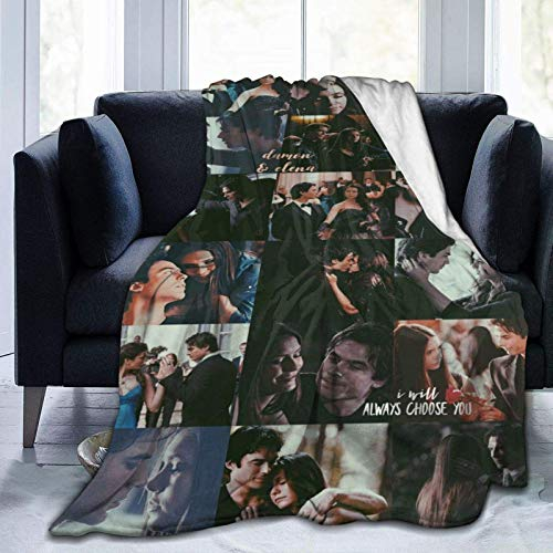 shenguang Die Vampire Diaries-Decke Ultra-weiche Micro-Fleece-Decke Ganzjährig Premium-Bett Flanell Leichte Decke für die Klimaanlage und warm digital gedruckt 60 'x 50'