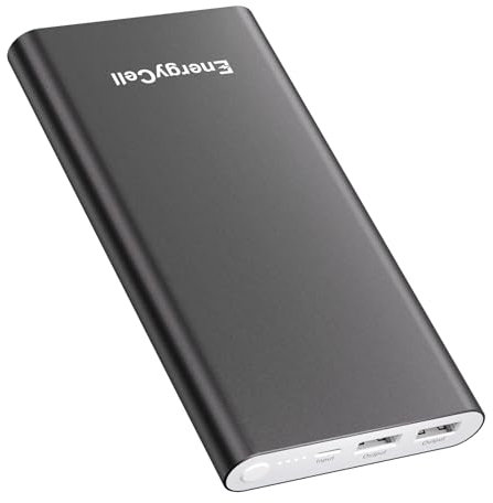Power Bank Pilot 4GS 12000mAh Externer Akku Dual 3A Tragbares Ladegerät für iPhone 16/15/14/13, Tablet, Samsung Galaxy S23, Huawei usw.-Schwarz