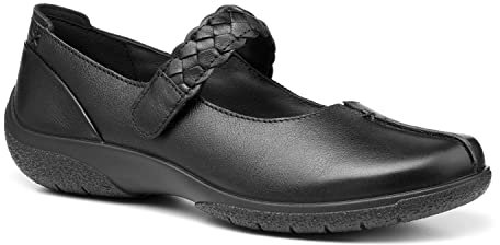 Hotter Women's Shake II Mary Janes Shoes Black Wide 3