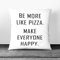Big Box Art Like Pizza Typography - Cushion Cover Throw Pillow with Insert for Sofa Chair Bed - Stone Rear - 40x40 cm