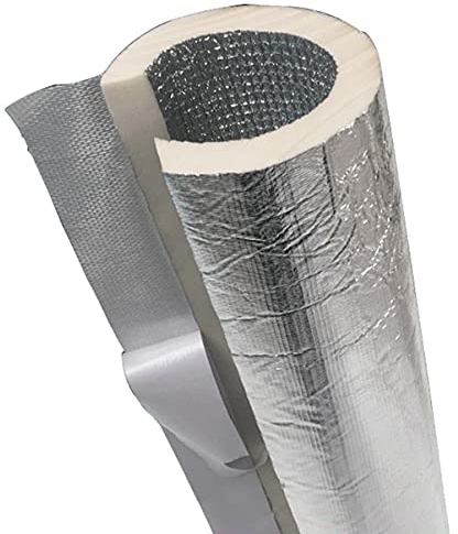 Rohrisolierung Schaum Halb Split Selbstklebend Isolierung Rohr, Wandstärke 20 mm, Aluminiumfolien Isolierschlauch, Flammschutzmittel Und Frostschutzmittel ( Size : Inner diameter:133mm )