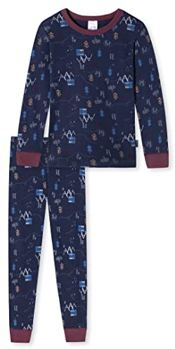 Schiesser Jungen Pyjamaset, Modern, Dunkelblau (Ll), 116