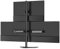 WALI Triple Monitor Arms for Screen Up to 27 Inch, Free Standing Triple Monitor Desk Mount Fully Adjustable, Adjustable 3 Monitors Stand Holds Up to 10 kg per Arm, VESA 75 & 100mm, Black (MF003S)