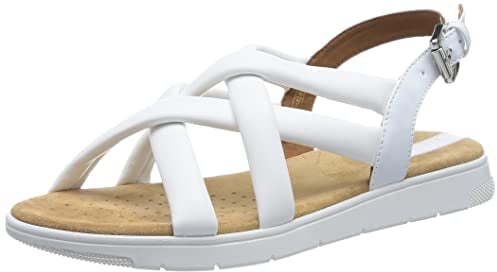Geox D DANDRA Sandal, White, 40 EU