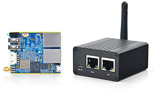 WayPonDEV NanoPi R1 Allwinner H3 - Mini router portatile OpenWRT con RAM DDR3 da 1 GB e due porte Ethernet, WLAN e porta seriale Bluetooth 4.0 per Lot NAS Smart Home Gateway