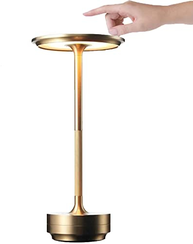 Lampe de table métallique sans fil, en forme de I, rechargeable, étanche, contrôle tactile, lumières décoratives LED pour restaurant, bar