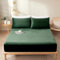 Sedefen Warme Spannbettlaken 140x200cm Dunkelgrün Grün Winter Flannell Bettlaken Plüsch Flauschige Cashmere Touch Boxspringbett Spannbetttuch für 25 bis 30cm Matraze