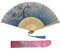 Kibon Folding Fans, Handheld Fans, Hand Fans, Bamboo Fans with Tassel for Birthday Gifts Dancing Cosplay Wedding Party Props Decoration (blue 1 pcs)