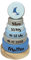 KIDSLINO Geburtsgeschenk Stapelturm Mond blau I Geschenk zur Geburt I Graviert I Stapelturm mit Namen & Geburtsdaten I Personalisierte Babygeschenke