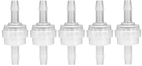 Rücklaufventil, 5 Stück,Kunststoff-Rückschlagventil(5mm) Rückschlagventil Wasser Rückschlagventil Gartenschlauch-Rückschlagventil,Einwegventil, Sumpfpumpen-Rückschlagventil