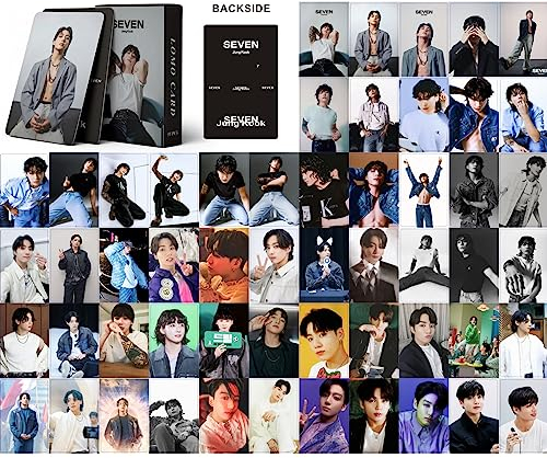 55 Stück Bangtan Boys Jungkook Fotokarten Seven BTS Lomo Cards Album Karten Merch Box Geschenk für Army Fans (JK SEVEN3)