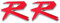 2 Stück R Emblem vorne hinten Auto Abzeichen Kofferraum Hinten Kotflügel Aufkleber Typ Typenschild (Rot Silber)