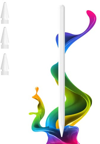 Stylet ipad - Certifié MFi - Stylet Tablette pour iPad 6/7/8/9 Génération/iPad Pro 11/12.9 (3e/4è)/Air 3-4/Mini 5/6,avec D'inclinaison & Rejet de Paume & Magnétique app-Le Pencil