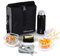 SOPL-OLIVEWARE Crystal Lunch Box with Steel Cutlery, BPA Free Lids, 3 Microwave Safe Glass Containers(3 * 320Ml Each), Plastic Pickle Box (130ml), Steel Water Bottle(750ml)