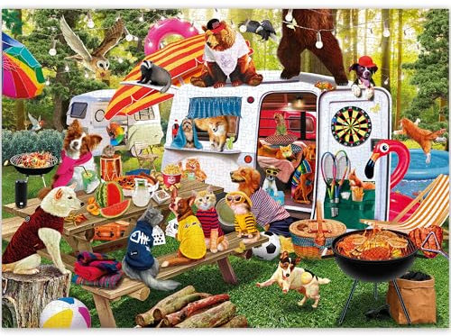 QUOKKA 1000 Teile Puzzle für Erwachsene und Ältere Kinder – Lustige Tiermotive Puzzle für Männer Und Frauen – Buntes Spielzeug Geschenk für Kinder von 8-12 Jahren – Tierisches Familienspiel