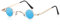 Photect Vintage Sonnenbrille mit Rundem Metall Rahmen Retro Brille mit Kleinem Kreis Hippie Ovale Sonnenbrille für Männer Frauen (Schwarz) (Gold, Blau)