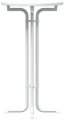 Tidyard Esstisch Küchentisch Esszimmertisch Speisetisch Tisch Säulentisch Restaurant Esszimmer Küche Wohnzimmer Weiß Ø60x110 cm Holzwerkstoff und Stahl