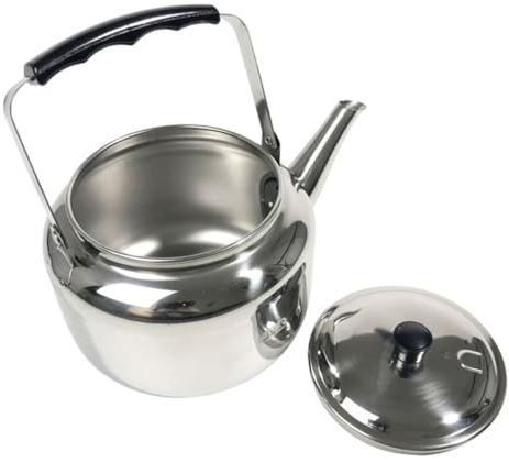 Kichvoe Hervidor De Agua Inoxidable De Silbato Tetera Portátil De Acero Uso Doméstico y Camping Para Hervir Agua y Preparar Infusiones
