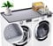 UXLXLK Washer Dryer Top Protector Mat: 51.2 x 25.6 Silicone, Gray, Solid
