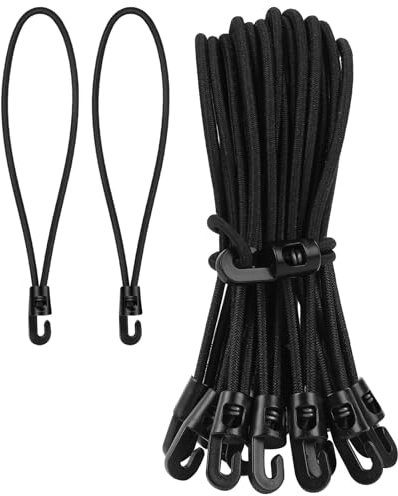 JULMELON Spanngummi mit Haken, 20 Stück Expander mit Haken 20 cm Multifunktional Planenspanner Gummispanner mit Haken für Planen Zelt Net Camping