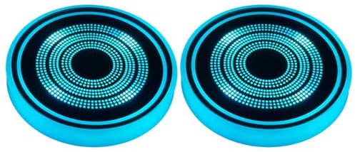 Car Coasters, LED Cup Holder Lights for Car, Lights Car Cup Holder Coaster, Interior Atmosphere Lamp Decoration Light Inside Car Lighting Accessories, Car Accessories for Teens, Car Gifts for Men