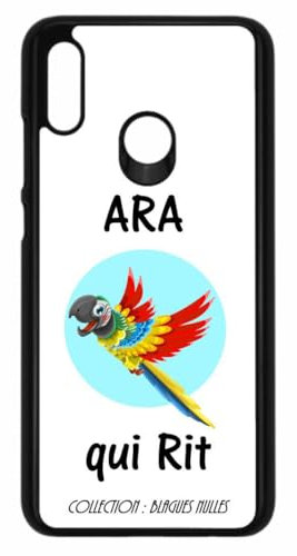 FunKaz Coque pour Huawei P Smart 2019 - Ara Qui rit (blagues nulles) - Coque Noire TPU