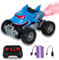 BORSTOYPRO RC Cars for Kid, Remote Control Monster Truck for Boys, RC Monster Truck Shark Car with Spray LED Light, Gift Toy for Boys Kids