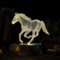 Deluisho Pferd Illusion 3D Nachttischlampe, Pferd Lampe, Nachtlichter für Kinder 16 Lichtfarben Frei Schaltbar, Touch-Schalter, 3D Visuelle Effekte Nachtlicht, Geschenk für Kinder