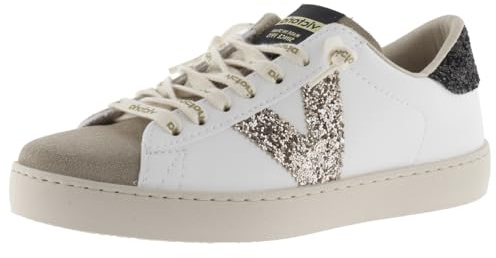 victoria Basket Berlín Efecto Piel & Piezas Glitter & Puntera Serraje 1126228 para Mujer Negro 40