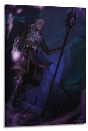 OKMNJU Poster, Motiv: Spiele, Elder Scrolls Online, dekoratives Gemälde, Leinwand, Wandposter und Kunstdruck, modernes Familienschlafzimmer, Dekoration, Poster, 20 x 30 cm