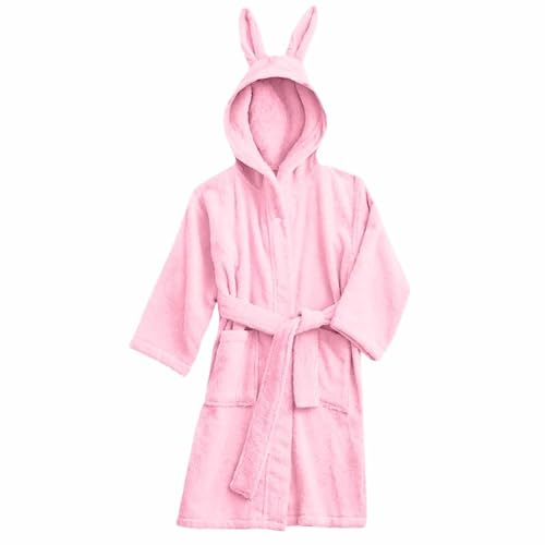 HZling Bademantel für Kinder, reine Bademäntel für Herbst und Winter, lange Capes mit Mützen, Farben beide, warm und saugfähig, dick warm, Kinder von 2 bis 15 Jahren (5-8 Jahre)