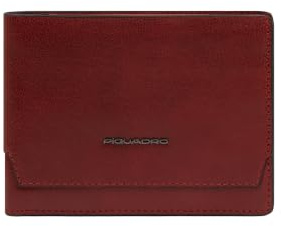 Piquadro Portemonnaie Herren mit Münzfach Mann Leder Terracotta