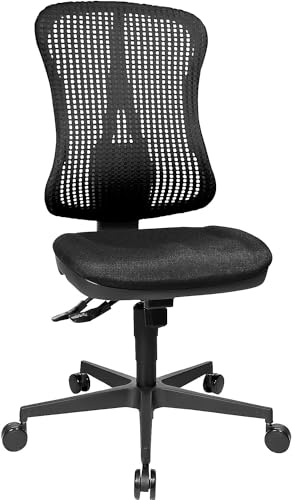 TOPSTAR | Bürostuhl | Muldensitz | ohne Armlehnen | Sitz schwarz | Netz-Rücken schwarz