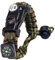 Paracord Survival Armband Kit für Herren Damen, Survival Armband mit Feuerstein + Kompass + Thermome (Tarnen)