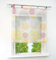 Raffrollo mit Kreis-Motiven Druck Design Rollos Voile Transparent Vorhang (BxH 140x140cm, Gelb/Rosa mit Schlaufen)