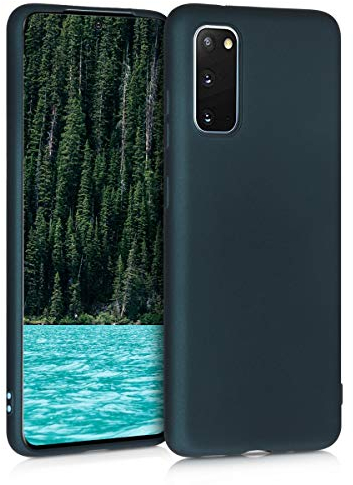 kwmobile Case kompatibel mit Samsung Galaxy S20 Hülle - Schutzhülle aus Silikon metallisch schimmernd - Handyhülle Metallic Petrol